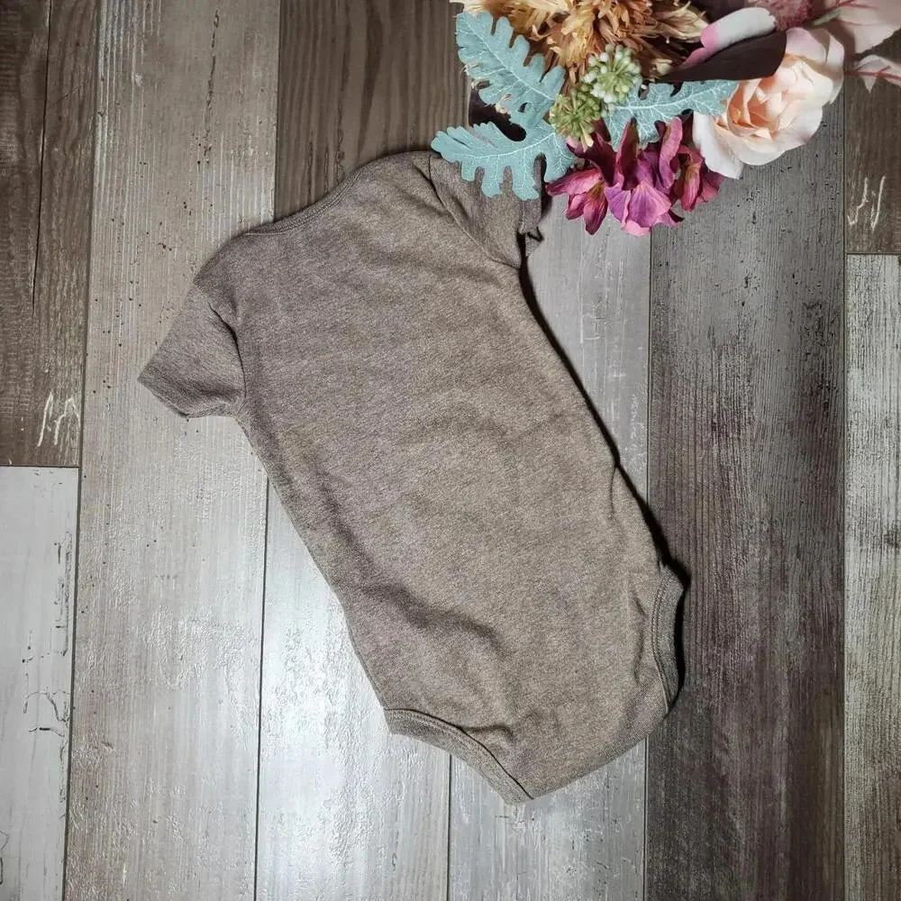 Carter's Size 12m Baby Boy Brown One Piece Bodysuit Dog 100% Cotton NWOT